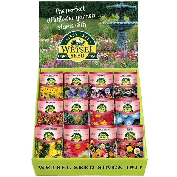 Wetsel 200pkt Wildflower Small Counter Display