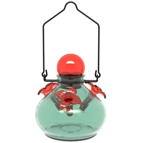 Wild Bird Lovers Recycled Glass Hummingbird Feeder with Wire Hanger