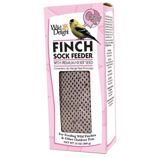 Wild Delight Pink Finch Sock With Nyjer