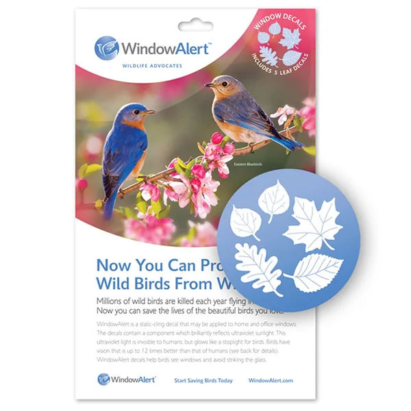 WindowAlert Leaf Medley UV-Reflective Anti-Collision Bird Deterrent Window Decal