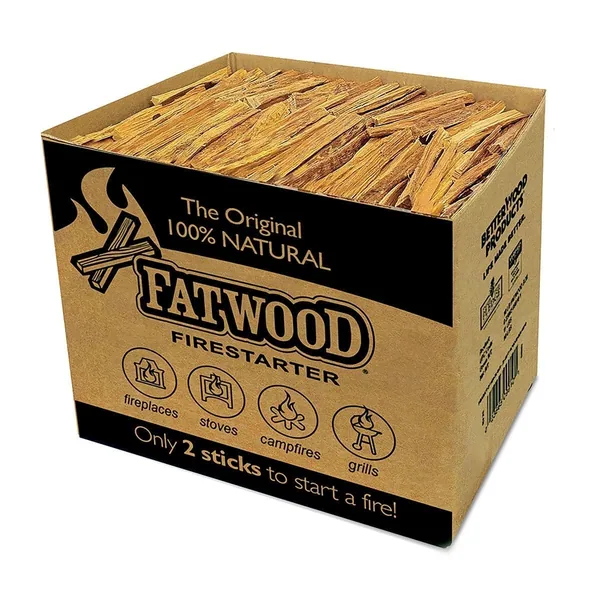 Wood Products Fatwood 10 lbs Kraft Box