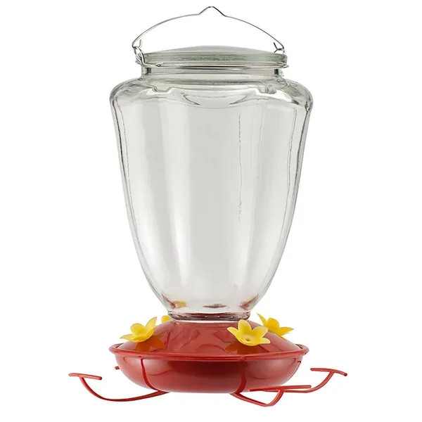 Woodlink Glass Tulip Flower HummingBird Feeder - Image 2