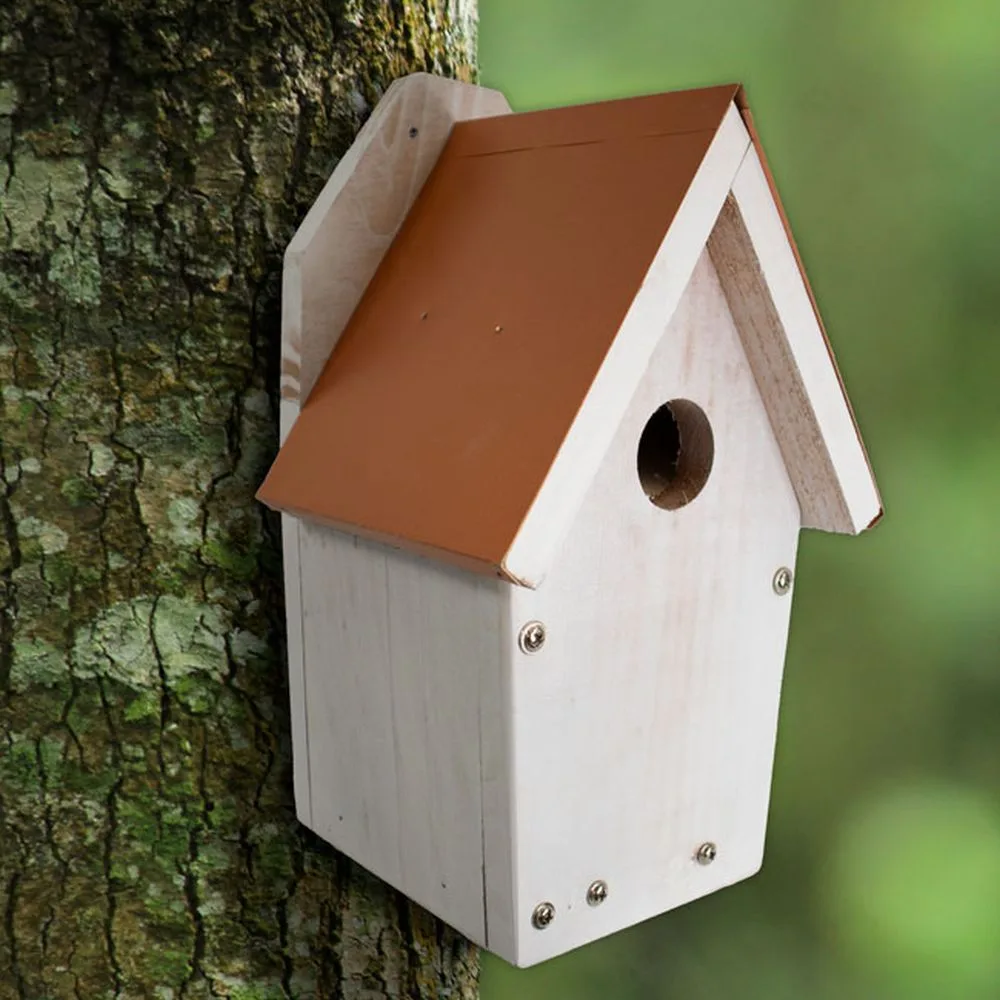 Woodlink Nantucket Bluebird House CopperTop White Wood - Image 2